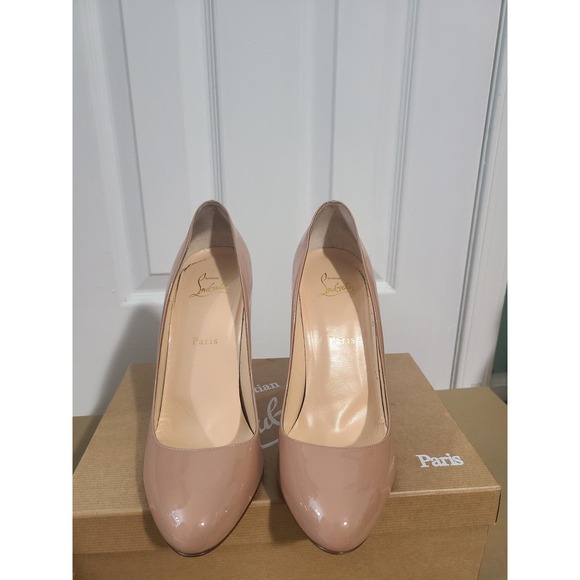 Christian Louboutin Dorissima 100 Nude Patent Leat - Picture 2 of 5